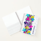 Graffiti abstract kleurrijk patroon met jouw naam notitieboek (Binnen)