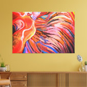"GRAFFITI ABSTRACTE BLAUWE ORANJE KUNST" CANVAS AFDRUK (Insitu (Woonkamer))