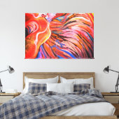 "GRAFFITI ABSTRACTE BLAUWE ORANJE KUNST" CANVAS AFDRUK (Insitu (Slaapkamer))