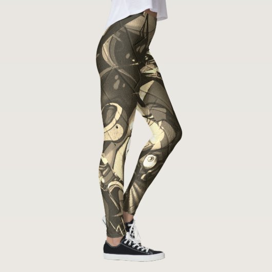 Graffiti Abstracte Camo Leggings (Rechts)