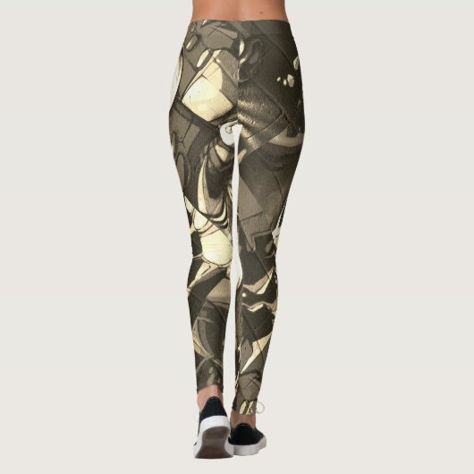 Graffiti Abstracte Camo Leggings (Achterkant)