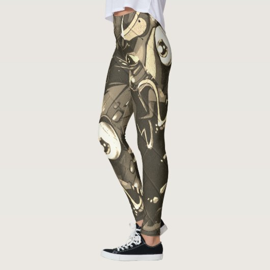 Graffiti Abstracte Camo Leggings (Links)