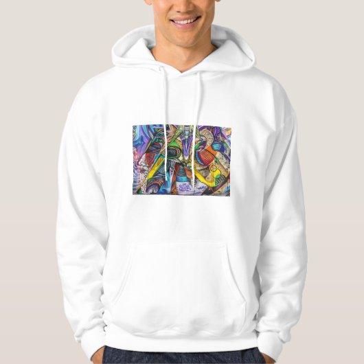 Graffiti abstracte kunst hoodie (Voorkant)