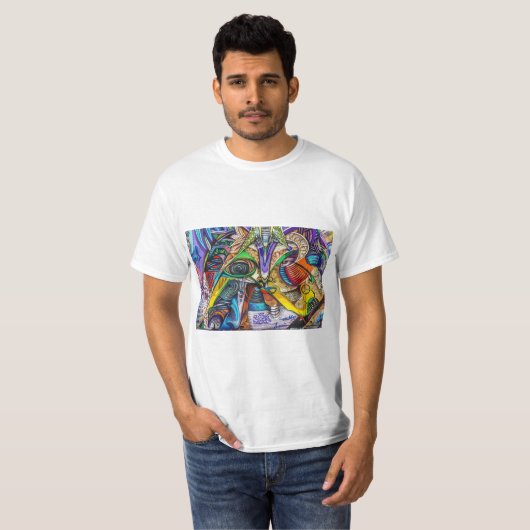Graffiti abstracte kunst t-shirt (Voorkant volledig)