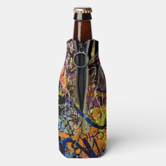 Graffiti-achtergrond Flesjeskoeler (Fles Achterkant)