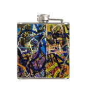 Graffiti-achtergrond Heupfles (Achterkant)