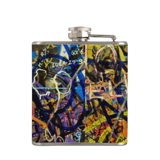 Graffiti-achtergrond Heupfles (Achterkant)