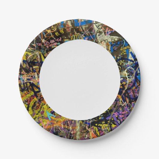 Graffiti-achtergrond Papieren Bordje (Voorkant)
