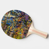 Graffiti-achtergrond Tafeltennisbatje (Zijkant)