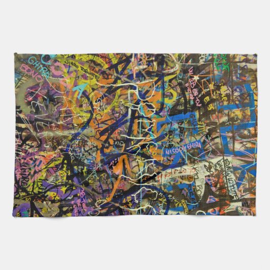 Graffiti-achtergrond Theedoek (Horizontaal)