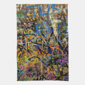 Graffiti-achtergrond Theedoek (Verticaal)