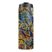 Graffiti-achtergrond Thermosbeker (Voorkant)