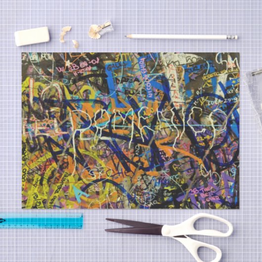 Graffiti-achtergrond Tissuepapier (Craft)