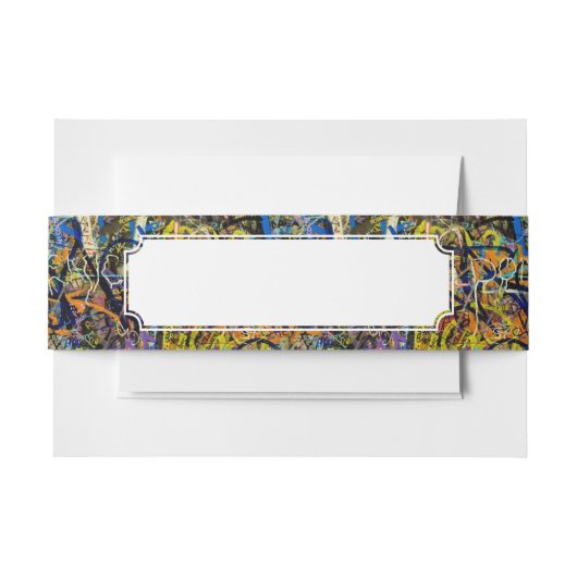Graffiti-achtergrond Uitnodigingen Wikkel (Voorkant Voorbeeld)