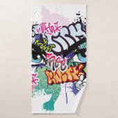 Graffiti afbeelding met straatgraffiti letters badhanddoek (Badhanddoek)