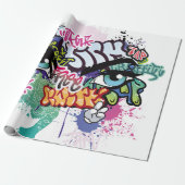 Graffiti afbeelding met straatgraffiti letters cadeaupapier (Uitgerold)