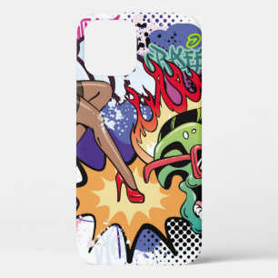 Graffiti afbeelding met straatgraffiti letters Case-Mate iPhone case