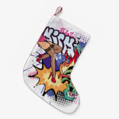 Graffiti afbeelding met straatgraffiti letters kleine kerstsok (Voorkant (Hangend))