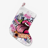 Graffiti afbeelding met straatgraffiti letters kleine kerstsok (Voorkant (Hangend))