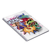 Graffiti afbeelding met straatgraffiti letters notitieboek (Rechterzijde)