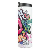 Graffiti afbeelding met straatgraffiti letters thermosbeker (Geroteerd rechts)
