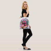 Graffiti afbeelding met straatgraffiti letters tote bag (Op model)
