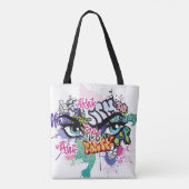 Graffiti afbeelding met straatgraffiti letters tote bag (Achterkant)
