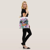 Graffiti afbeelding met straatgraffiti letters tote bag (Op model)