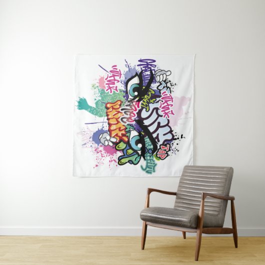 Graffiti afbeelding met straatgraffiti letters wandkleed (In Situ (horizontaal))