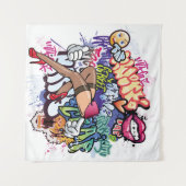 Graffiti afbeelding met straatgraffiti letters wandkleed (Voorkant (horizontaal))