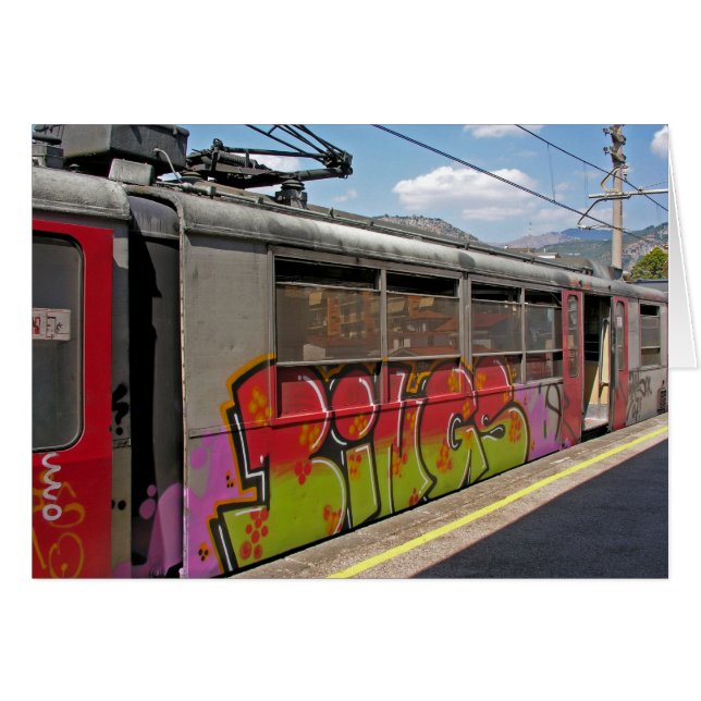 Graffiti afgedekt met Italiaanse trein (Voorkant Horizontaal)