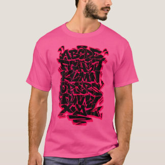 Graffiti Alfabet Hip Hop Street Art Urban Letteri T-shirt