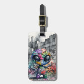 Graffiti Alien  Bagagelabel (Voorkant verticaal)