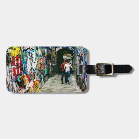Graffiti Alley Bagagelabel (Voorkant horizontaal)