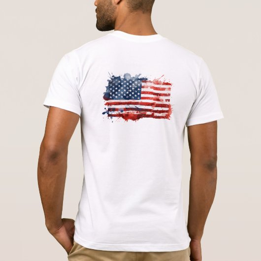 Graffiti American Flag | Front & Back Design T-shirt (Achterkant)