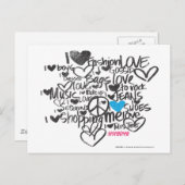 Graffiti Aqua Briefkaart (Voorkant / Achterkant)