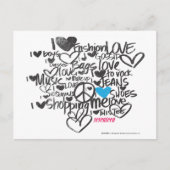 Graffiti Aqua Briefkaart (Voorkant)