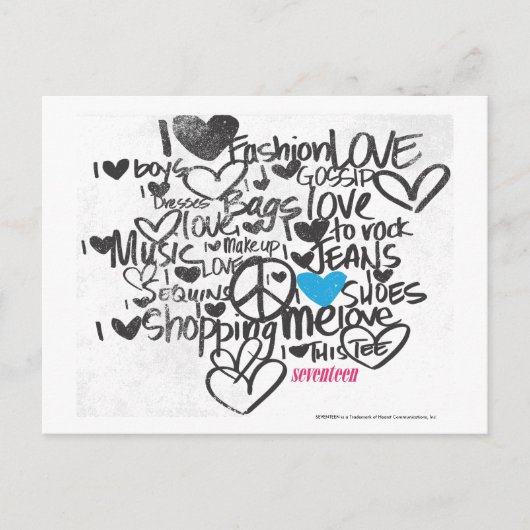 Graffiti Aqua Briefkaart (Voorkant)