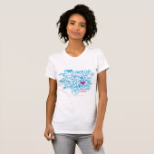 Graffiti Aqua-Paars T-shirt (Voorkant volledig)