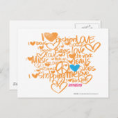 Graffiti Aqua/Sinaasappel Briefkaart (Voorkant / Achterkant)