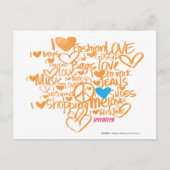 Graffiti Aqua/Sinaasappel Briefkaart (Voorkant)