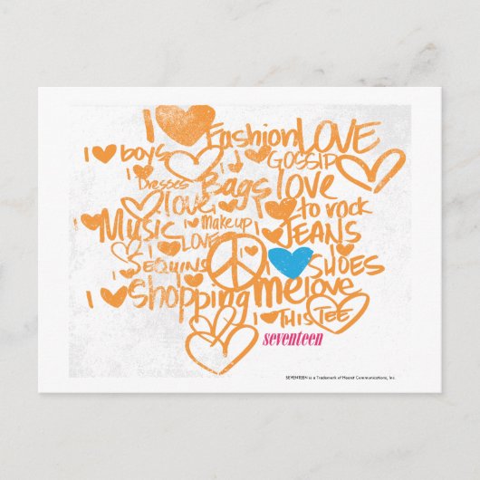 Graffiti Aqua/Sinaasappel Briefkaart (Voorkant)