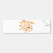 Graffiti Aqua/Sinaasappel Bumpersticker (Voorkant)