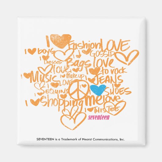 Graffiti Aqua/Sinaasappel Magneet (Voorkant)