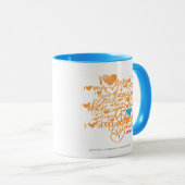 Graffiti Aqua/Sinaasappel Mok (Voorkant rechts)