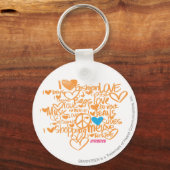 Graffiti Aqua/Sinaasappel Sleutelhanger (Voorkant)