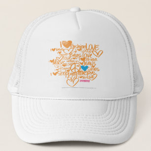 Graffiti Aqua/Sinaasappel Trucker Pet