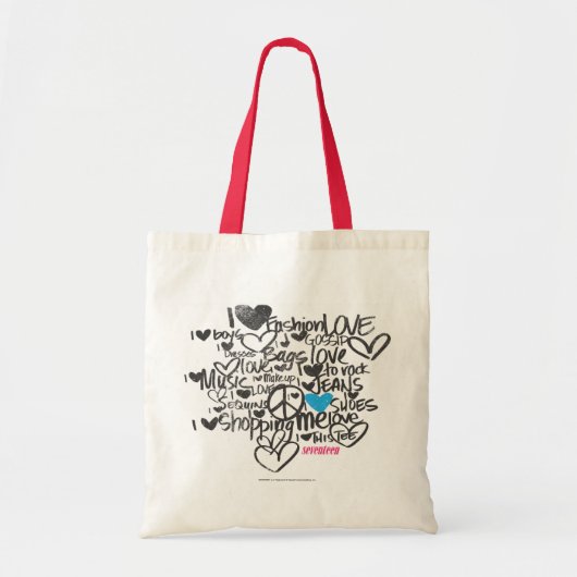 Graffiti Aqua Tote Bag (Voorkant)