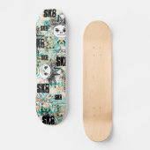 Graffiti Argyle Guy +Text Skateboard (Voorkant)