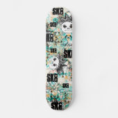 Graffiti Argyle Guy +Text Skateboard (Voorkant)